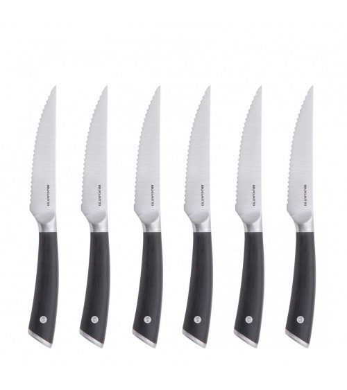Lot de 6 couteaux à steak à lame crantée - Auberge - Casa Bugatti -
