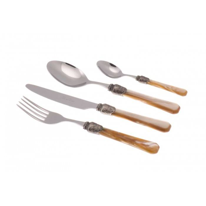 Penelope - Set 16pz posate madreperla per 4 persone - champagne