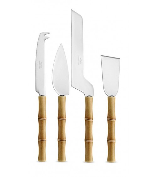 Set 4 Pz Coltelli Formaggio  - Neva Posateria Creativa - naturale
