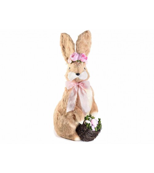 Decorazioni Pasqua : Coniglio con cestino uova - 