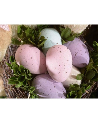 Easter decorations: rabbit with egg basket -