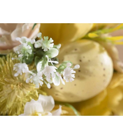 Ghirlanda Holzblumen und Ostereier - Frühling bei Ihnen zu Hause -