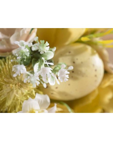 Ghirlanda Holzblumen und Ostereier - Frühling bei Ihnen zu Hause -