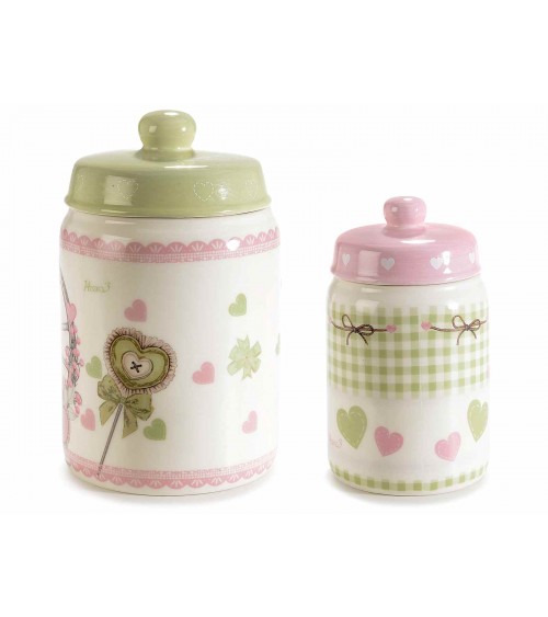 Set 2 PCs Keramik Küchengläser Dekoration Pasquale Pecorella -