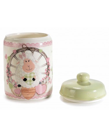 Set 2 Pz Barattoli da cucina in Ceramica decoro Pasquale Pecorella - 