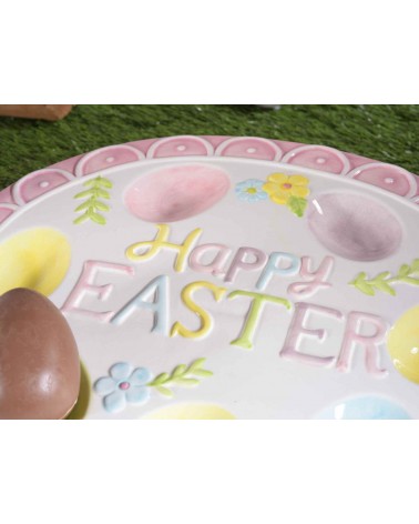 «Happy Eastter» Plat de support en céramique - - -