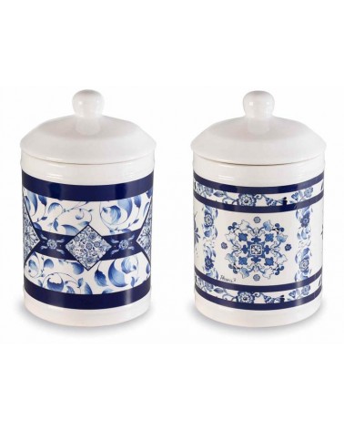 Barattolo Alimentare in Ceramica Maiolica Blu - 