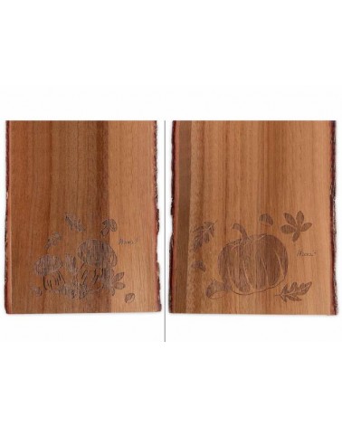 Ensemble de planche à découper "mère" en bois d'Acacia avec cortex - conception 14zero3 -