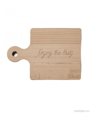 Wood cutting board "Enjoy the party" - Made in Italy -