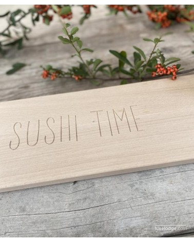"Time de sushi" Beech Bown Board - Élégance naturelle pour votre table -