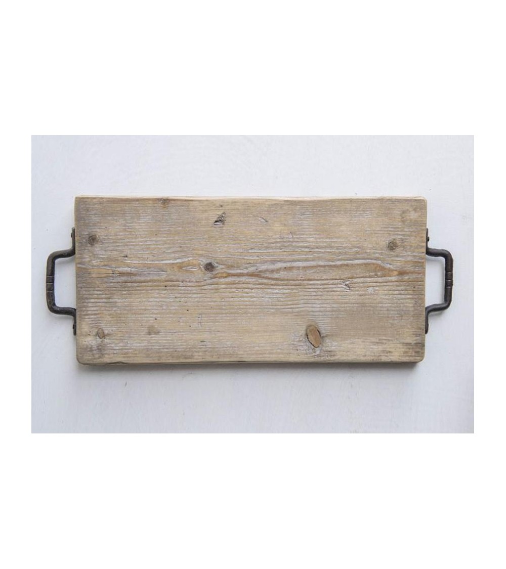 Vintage -style wooden tray with two handles - made in Italy -