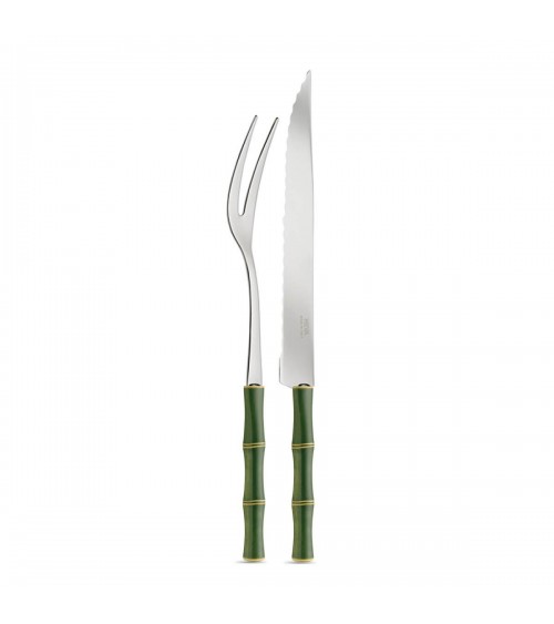 Bamboo Set 2 Pezzi Arrosto - Neva Posateria Creativa - verde