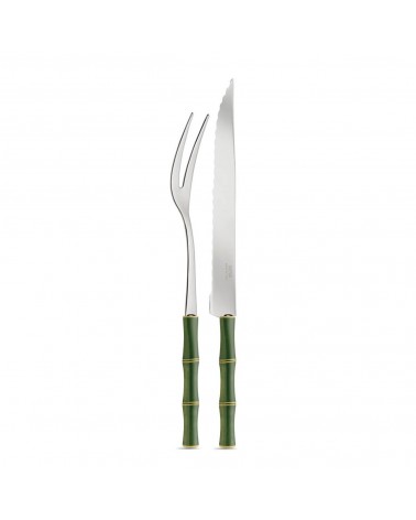 Ensemble de bambou 2 pièces rôties - Neva Creative Cutlery - Green