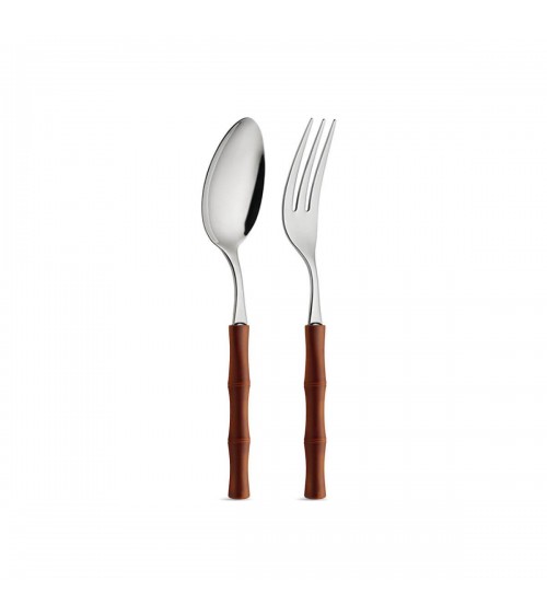 Bamboo Set 2 Pz a Servire - Neva Posateria Creativa - marrone