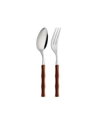 Bamboo Set 2 PCS à servir - Neva Creative Cutlery - Marrone