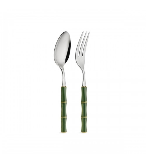 Bamboo Set 2 Pz a Servire - Neva Posateria Creativa - verde