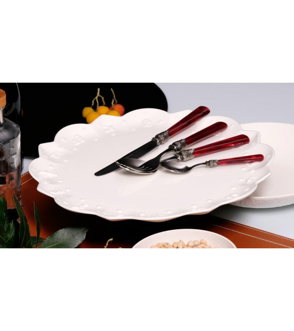 Set 24pz Elena Posate Madreperlate Rivadossi Sandro - bordeaux