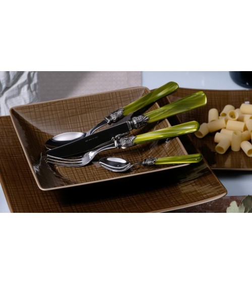 Set 24pz Elena Posate Madreperlate Rivadossi Sandro - verde oliva