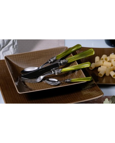 Set 24pz Elena Posate Madreperlate Rivadossi Sandro - verde oliva