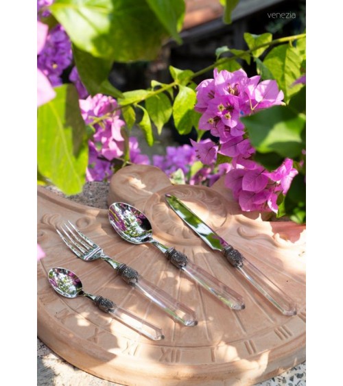 Rivadossi Farbiges Besteck - Venedig Set 24tlg - Transparent - 