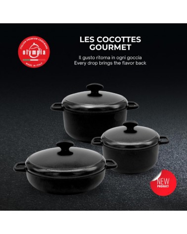 Les Cocottes: Batteria 5pz Pentole Premium Induzione Antiaderenti Made in Italy -  - 