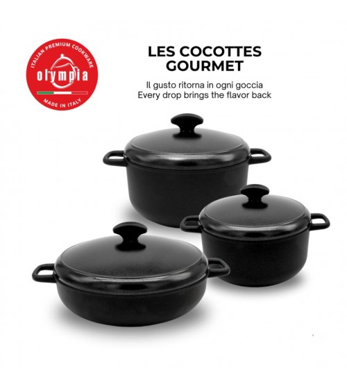 Les Cocottes: Batteria 5pz Pentole Premium Induzione Antiaderenti Made in Italy -  - 