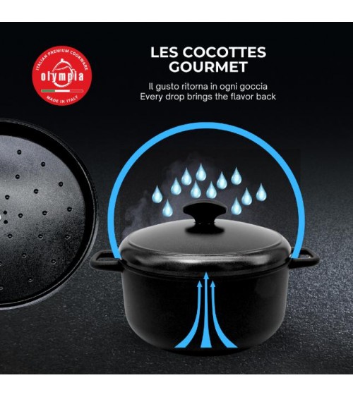 Les Cocottes: Batteria 5pz Pentole Premium Induzione Antiaderenti Made in Italy -  - 
