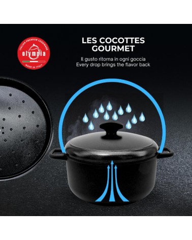 Les Cocottes: Batteria 5pz Pentole Premium Induzione Antiaderenti Made in Italy -  - 