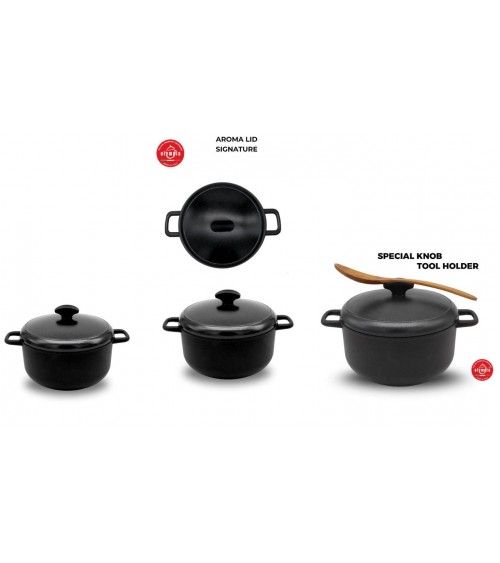 copy of Les Cocottes: 10-piece Premium Induction Non-Stick Cookware Set Made in Italy -  - 