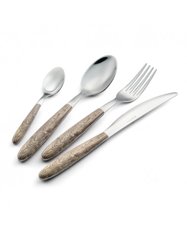 copy of Eme Besteck – Set 48-teilig, farbiges Besteck mit natürlichem Holzeffekt – Vero -