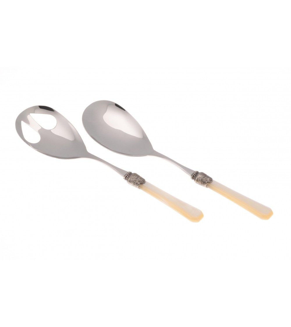 Rivadossi Sandro - Penelope Set 2PZ -Salat Besteck - Mutter von Perle Edelstahl -