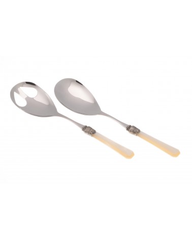 Rivadossi Sandro - Penelope Set 2PZ -Salat Besteck - Mutter von Perle Edelstahl -