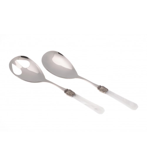 Rivadossi Sandro - Penelope Set 2PZ -Salat Besteck - Mutter von Perle Edelstahl -