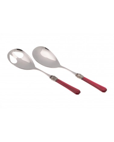 Rivadossi Sandro - Penelope Set 2pz Posate da Insalata - Acciaio Inox Madreperla - 