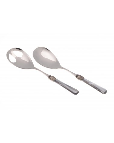 Rivadossi Sandro - Penelope Set 2PZ -Salat Besteck - Mutter von Perle Edelstahl -