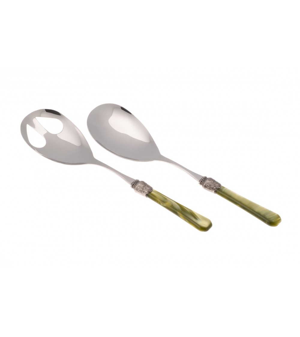 Rivadossi Sandro - Penelope Set 2pz Posate da Insalata - Acciaio Inox Madreperla - 