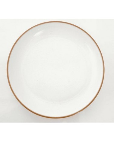 Altea colored floors in stoneware 23.50 cm - made in Italy - White shiny milk