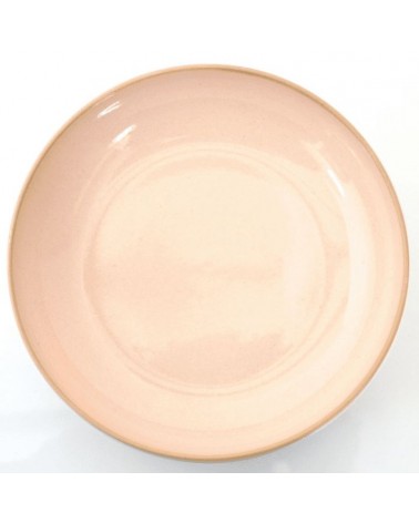 Altea gefärbte Bodenplatte in Steingut 23,50 cm - Hergestellt in Italien - glänzende Fischerei Rose