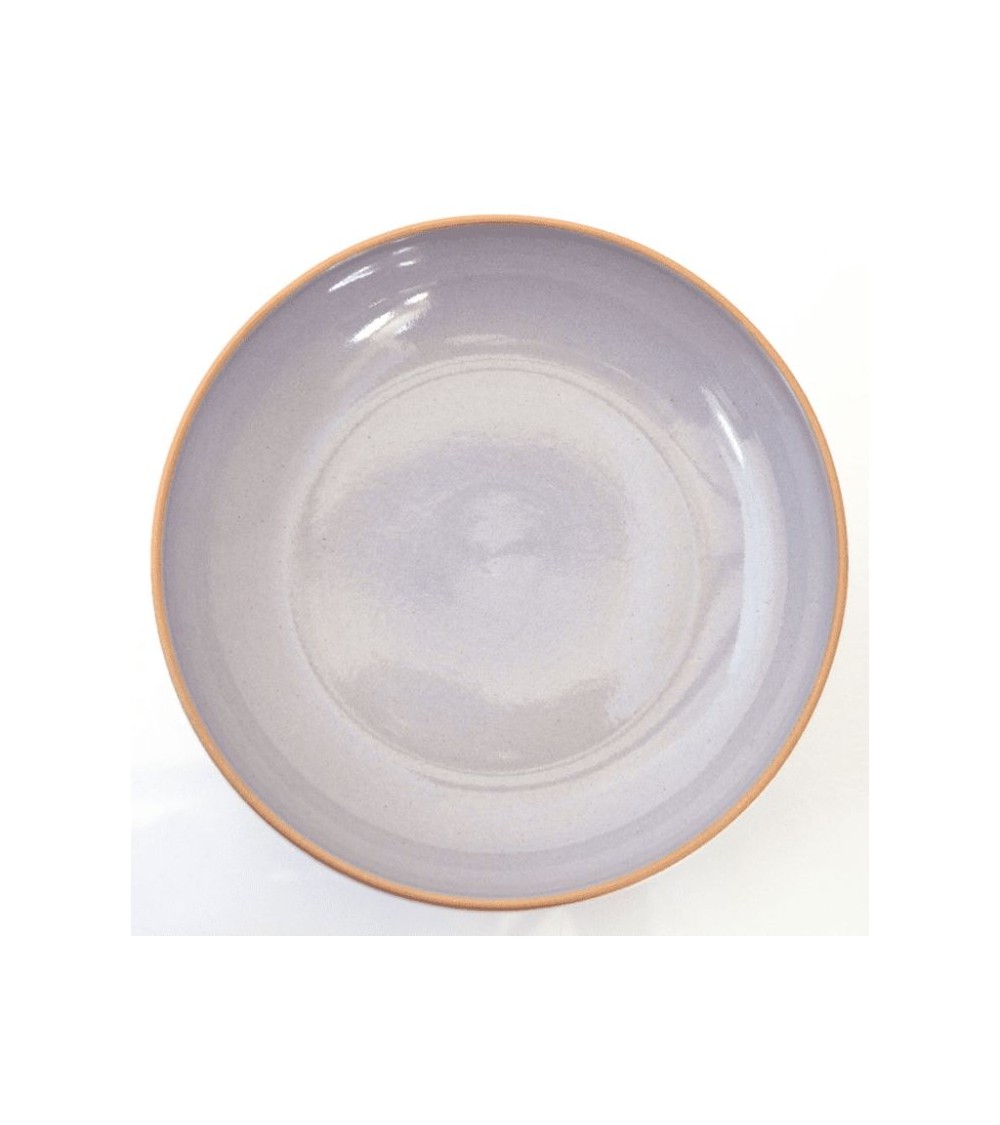 Altea colored floors in stoneware 23.50 cm - made in Italy - shiny mauve violet
