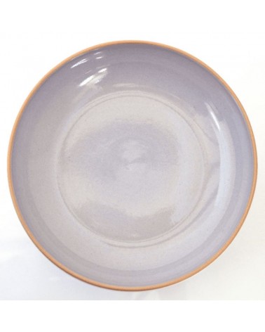 Altea colored floors in stoneware 23.50 cm - made in Italy - shiny mauve violet