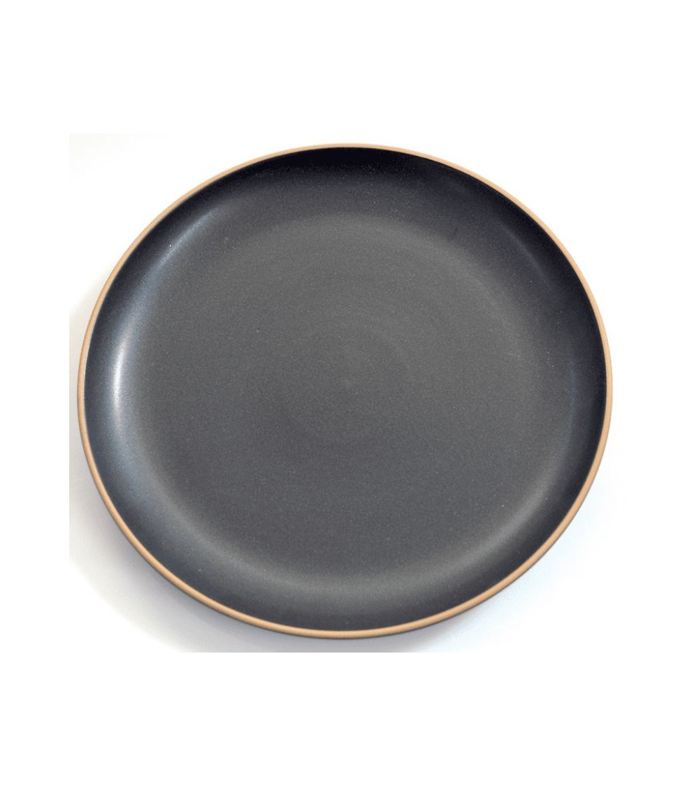Altea Colored Floors in Stoneware 23,50 cm - Fabriqué en Italie - Matt Black