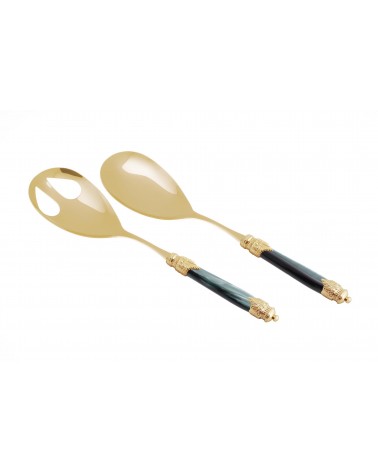 Case de paire Salade de luxe PVD Gold - Arianna Rivadossi Sandro - Set 2 pièces - Emerald Green