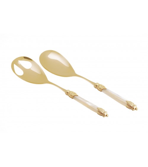 Case de paire Salade de luxe PVD Gold - Arianna Rivadossi Sandro - Set 2 morceaux - Ivory Cream