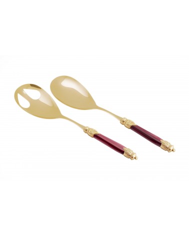 Case de paire Salade de luxe PVD Gold - Arianna Rivadossi Sandro - Set 2 pièces - Bordeaux