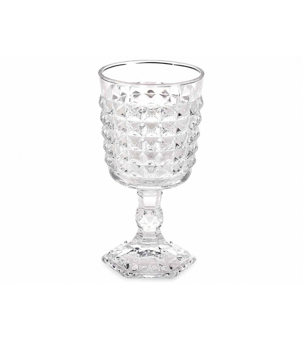 Copy of set 12 glasses transparent glass cup worked 250 ml -