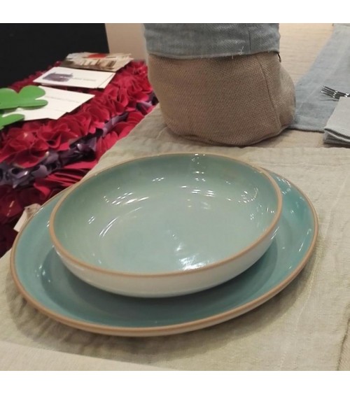 Altea colored floors in stoneware 23.5 cm - made in Italy -