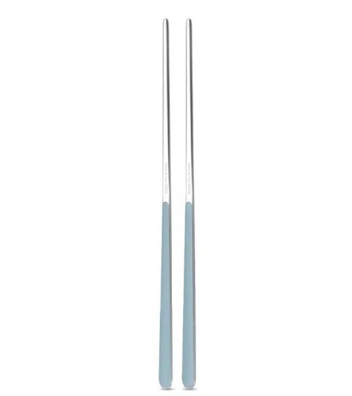 Chinese chops in 18/10 stainless steel NEVA - United color design, colored handle, made in Italy - blue dust