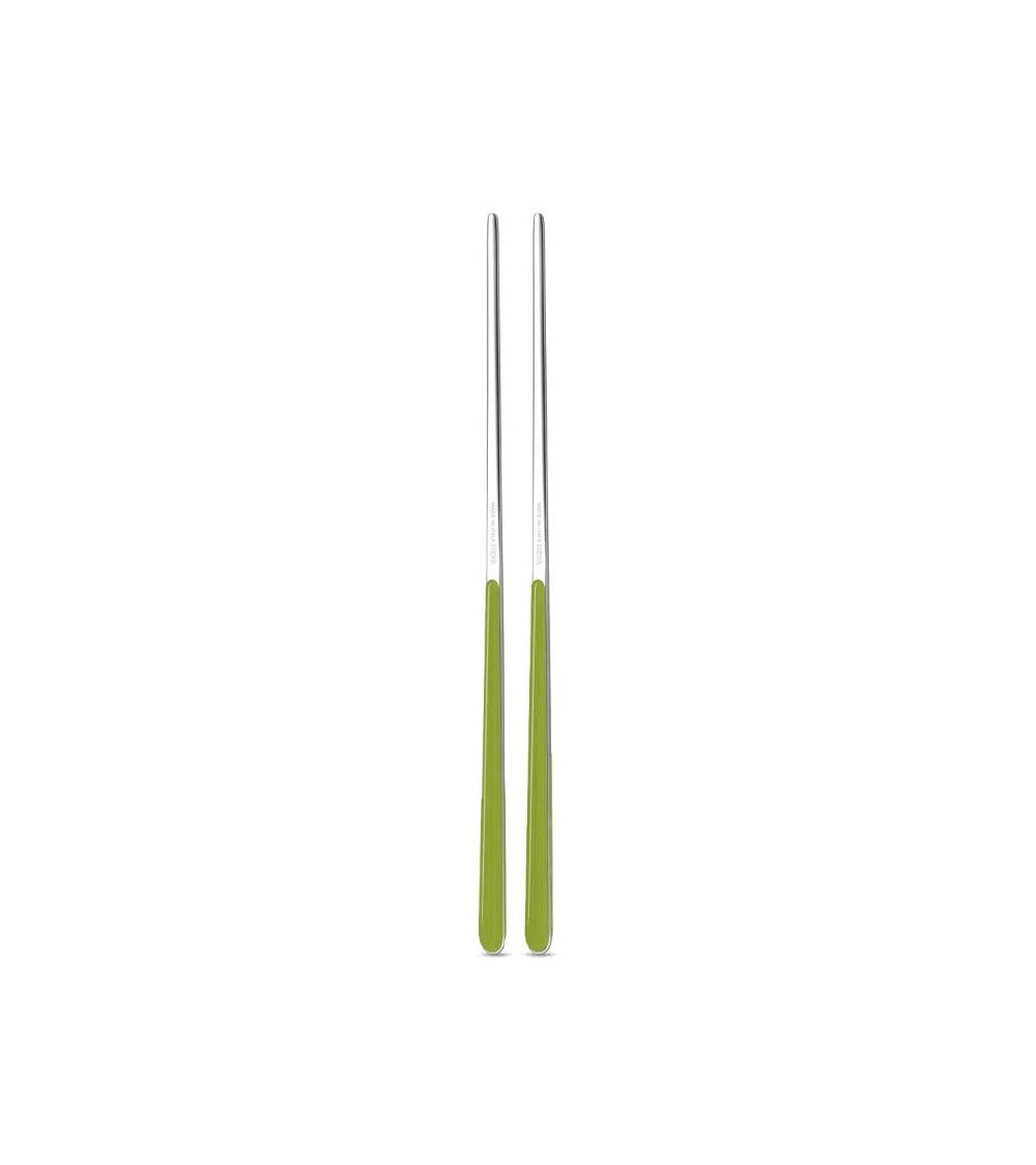 Chinesische Koteletts in 18/10 Edelstahl Neva - United Farb Design, farbiges Griff, Made in Italien - Apple Green