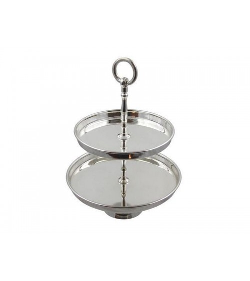 Alzata 2 Piani in Argento Sheffield | Eleganza Made in Italy per Ogni Occasione - 