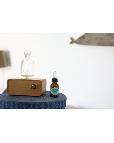 Puri essential oil diffuser - retro ampoule - elegant design and diffusion without water - light color.